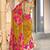 Hand block printed cotton mul saree with blouse
