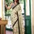 Hand block printed cotton mul saree with blouse