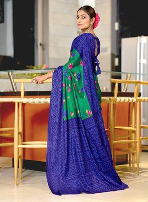 Pure mulmul cotton flower print sarees 3