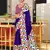 Hand block printed cotton mul saree with blouse