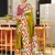 Hand block printed cotton mul saree with blouse