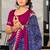 Hand block printed cotton mul saree with blouse