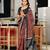 Hand block printed cotton mul saree with blouse