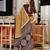 Hand block printed cotton mul saree with blouse