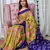 Hand block printed cotton mul saree with blouse