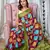 Hand block printed cotton mul saree with blouse