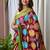Hand block printed cotton mul saree with blouse