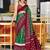 Hand block printed cotton mul saree with blouse