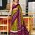 Hand block printed cotton mul saree with blouse