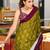 Hand block printed cotton mul saree with blouse