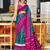Hand block printed cotton mul saree with blouse