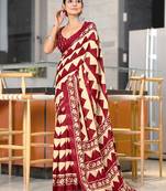 Pure mulmul cotton hand block print sarees