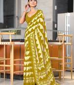 Pure mulmul cotton hand block print sarees
