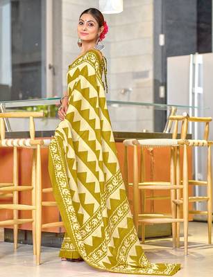 Pure mulmul cotton hand block print sarees 3