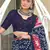 Ikkat hand block print mulmul cotton sarees