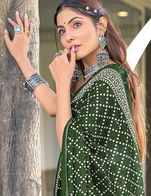 Bagru block print mulmul cotton sarees 2