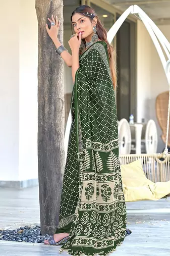 Bagru block print mulmul cotton sarees
