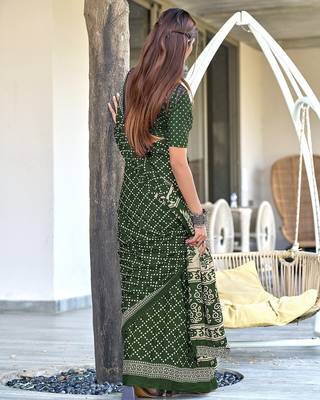 Bagru block print mulmul cotton sarees 4