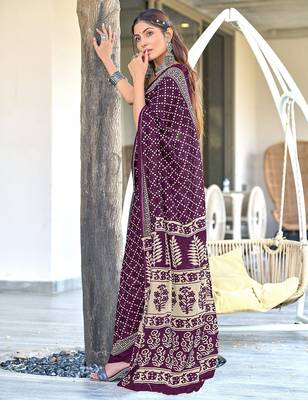 Bagru block print mulmul cotton sarees 3