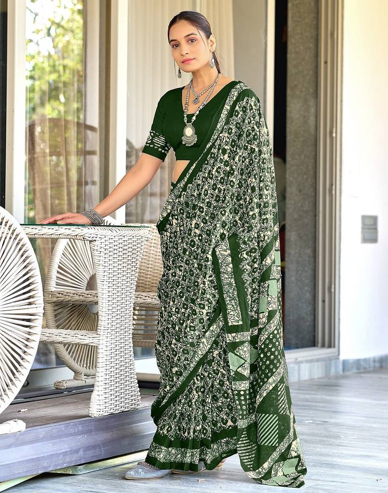 Pure mulmul cotton hand block print sarees