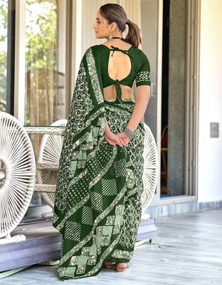 Pure mulmul cotton hand block print sarees 4