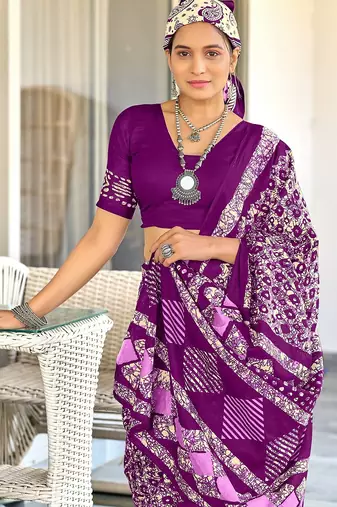 Pure mulmul cotton hand block print sarees