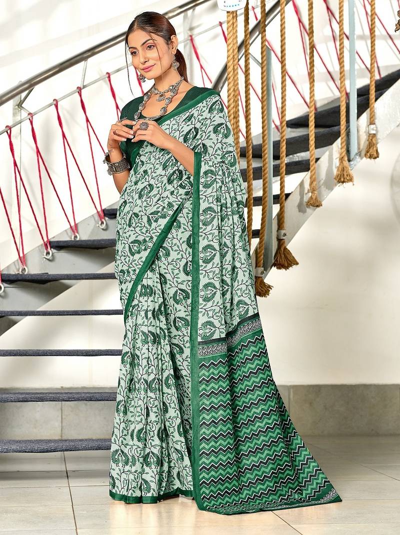 Pure mulmul cotton hand block print sarees