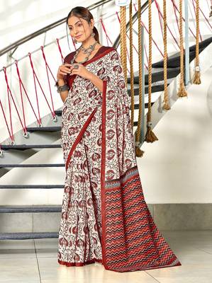 Pure mulmul cotton hand block print sarees 1