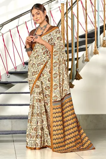 Pure mulmul cotton hand block print sarees