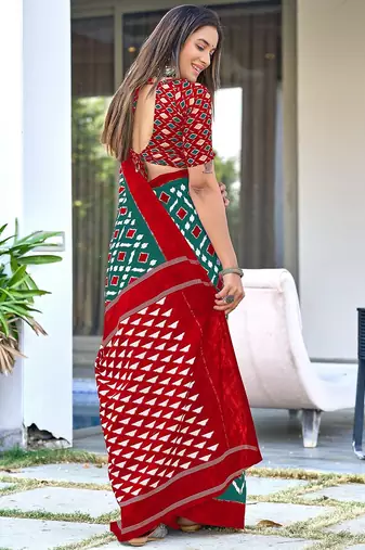 Pure mulmul cotton hand block print sarees