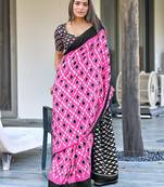 Pure mulmul cotton hand block print sarees