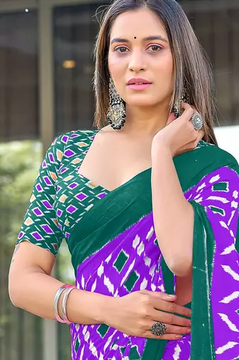 Pure mulmul cotton hand block print sarees