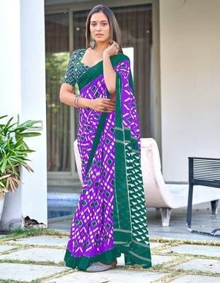 Pure mulmul cotton hand block print sarees 3