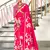 Hand block printed cotton mul saree with blouse