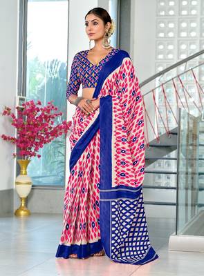 Hand block print mulmul cotton sarees 1