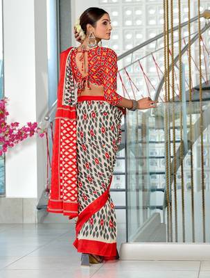 Hand block print mulmul cotton sarees 3