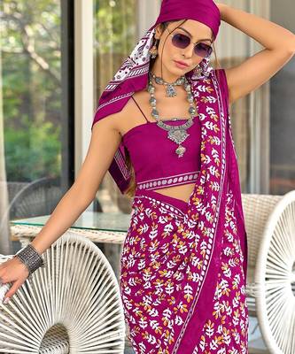 Hand block print mulmul cotton sarees 3