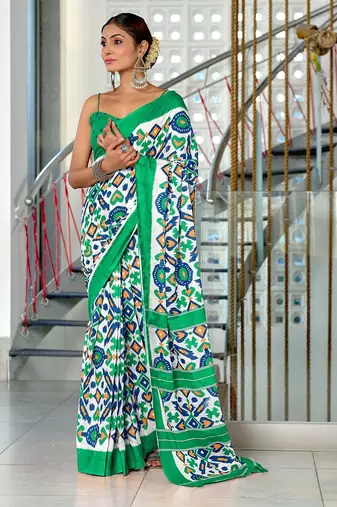 Hand block print mulmul cotton sarees