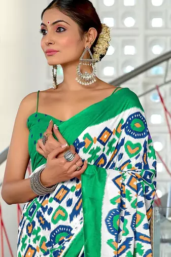 Hand block print mulmul cotton sarees