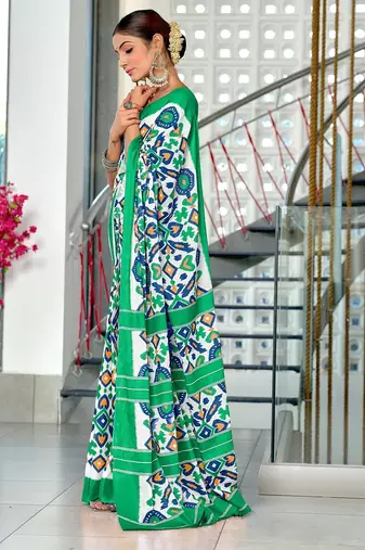Hand block print mulmul cotton sarees