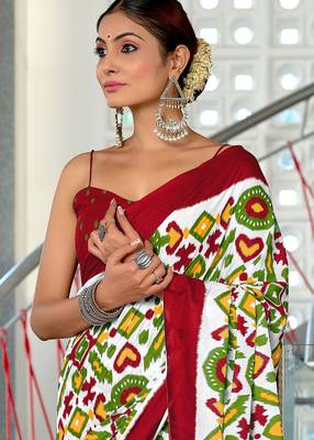 Hand block print mulmul cotton sarees 2
