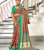 Hand block print mulmul cotton sarees