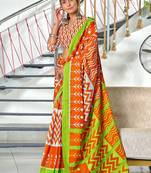 Hand block print mulmul cotton sarees