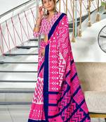 Hand block print mulmul cotton sarees