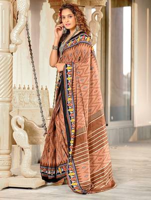 Hand block print mulmul cotton sarees 3