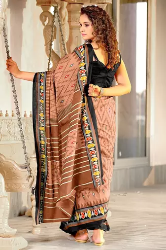 Hand block print mulmul cotton sarees