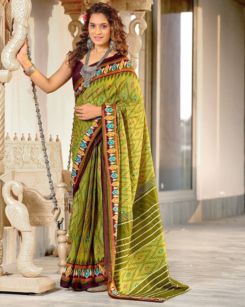 Hand block print mulmul cotton sarees