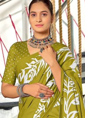 Hand block print mulmul cotton sarees 4