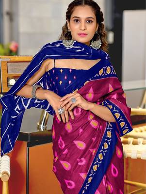 Hand block print mulmul cotton sarees 2