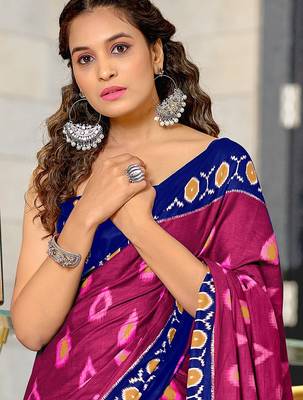 Hand block print mulmul cotton sarees 3